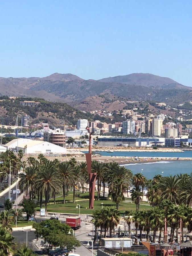 Atico Mirador Paseo Antonio Banderas Primera Linea De Playa Y Piscina Málaga Exteriör bild